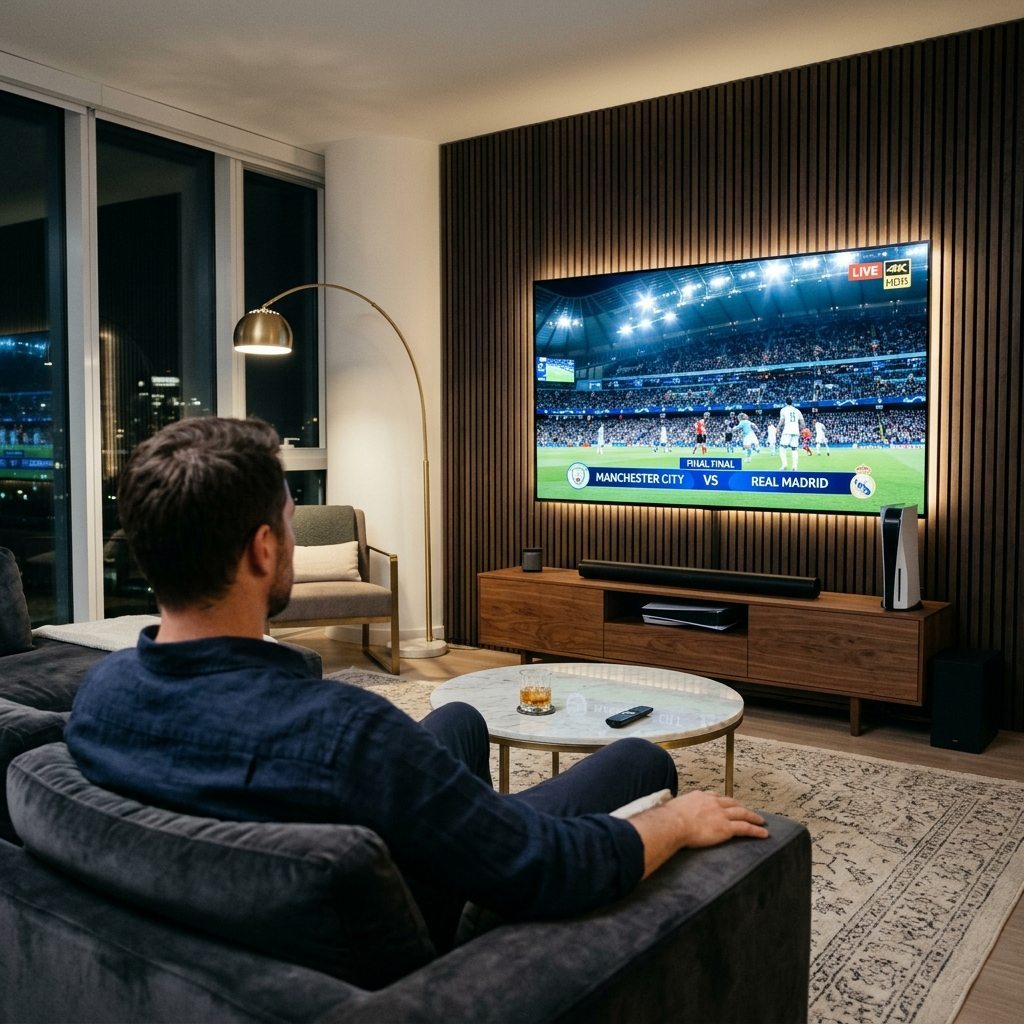 Bunnystream ultra-fast zapping interface on 4K living room television